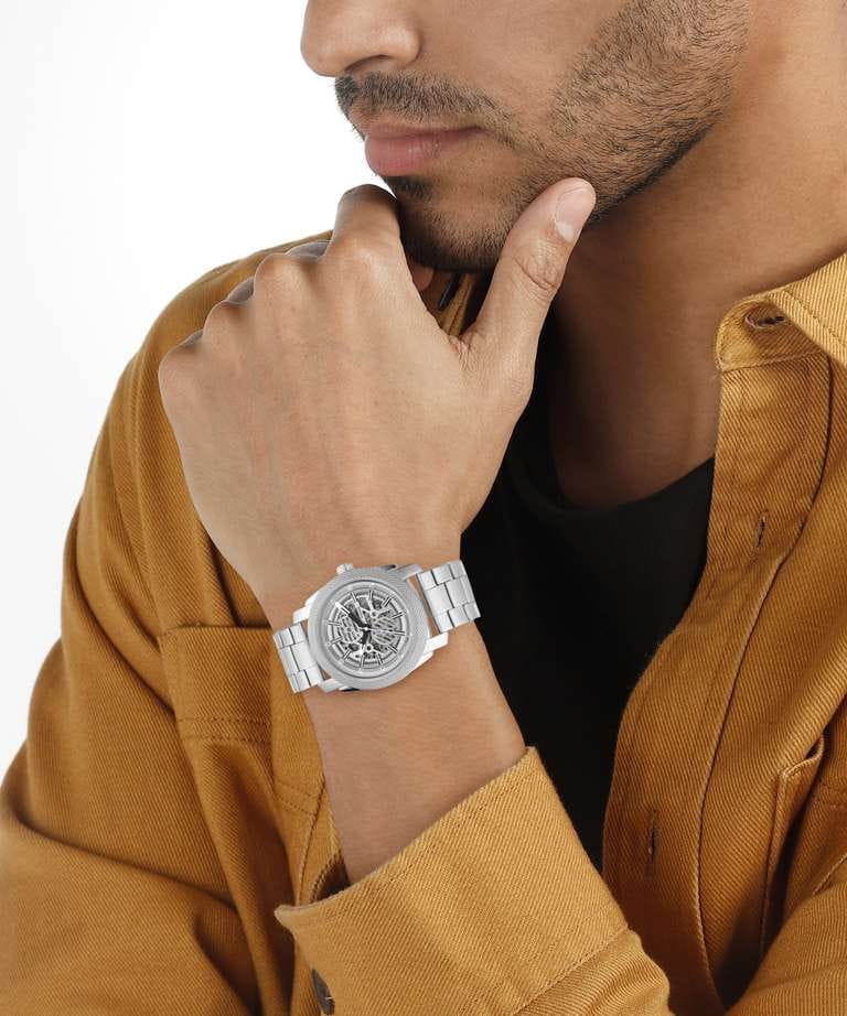 Fossil "Men Silver Dial Analog Watch"