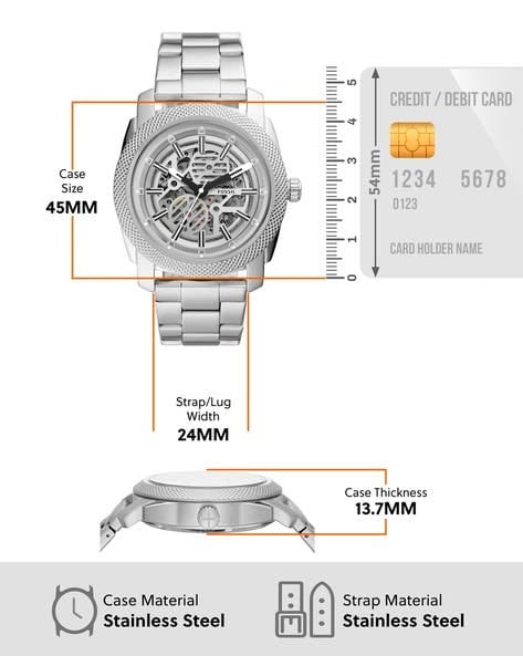 Fossil "Men Silver Dial Analog Watch"