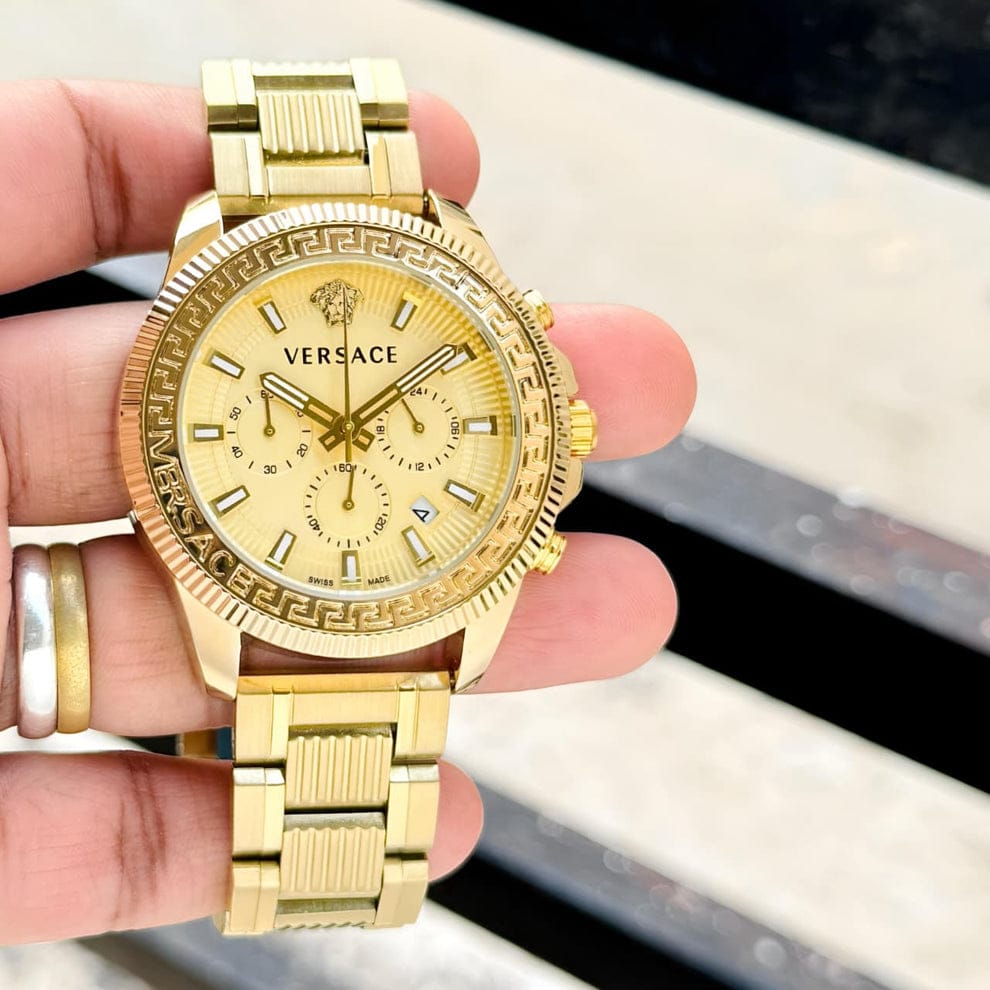 The Versace Greca Action watch blends modern sportiness